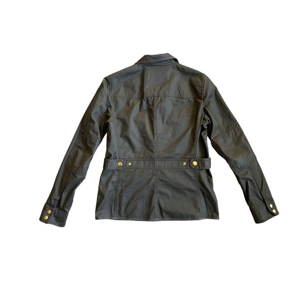 J. Crew Womens Downtown Field Jacket Size XS Army Green Utility Wax Canvas - Picture 2 of 14